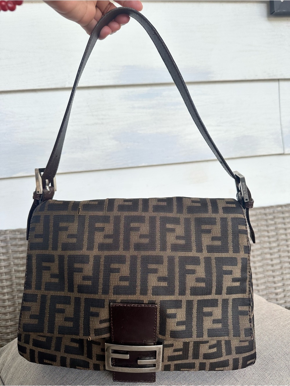Fendi Brown FF Mamma Baguette
